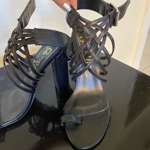 Black High Heel Sandals